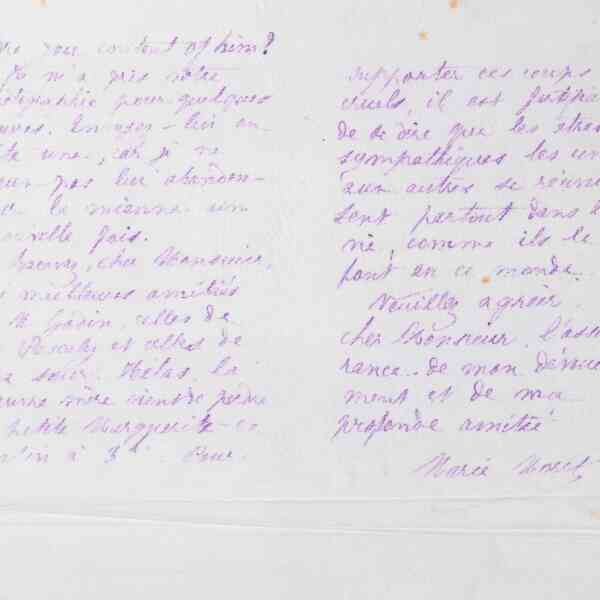 Marie Moret à Auguste Fabre, 22 mai 1880