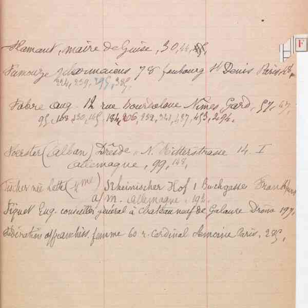 Registre CNAM FG 43 (9) - Index