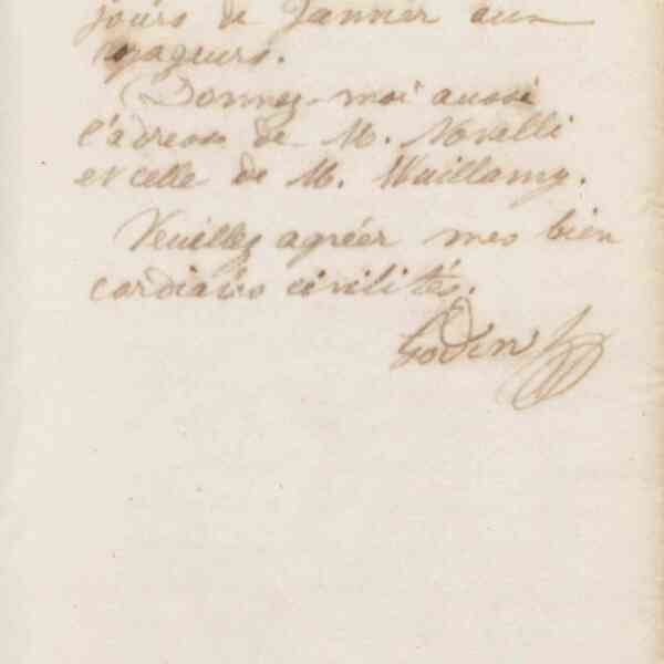 Jean-Baptiste André Godin à Alfred Denisart, 20 novembre 1872