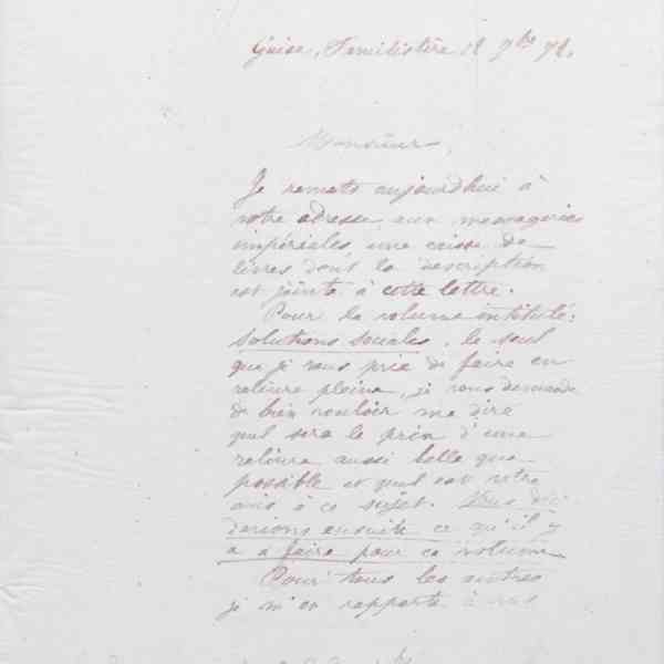 Marie Moret à Adrien Adolphe Langlet, 12 septembre 1872
