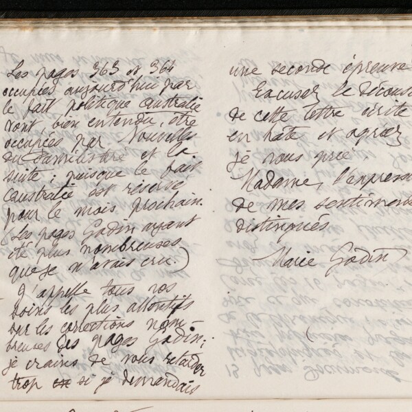 Marie Moret à madame veuve Laporte, 26 mai 1897