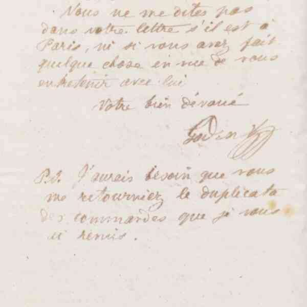 Jean-Baptiste André Godin à Amédée Moret, 13 février 1874