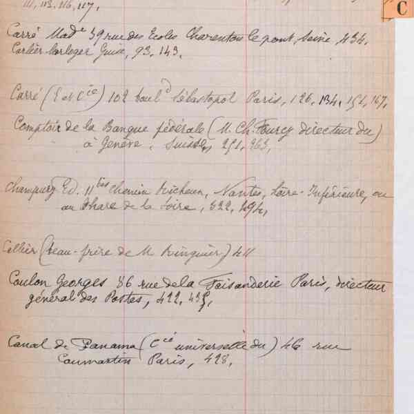 Registre CNAM FG 41 (3) - Index