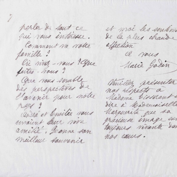Marie Moret à Alexandre Tisserant, 9 décembre 1887