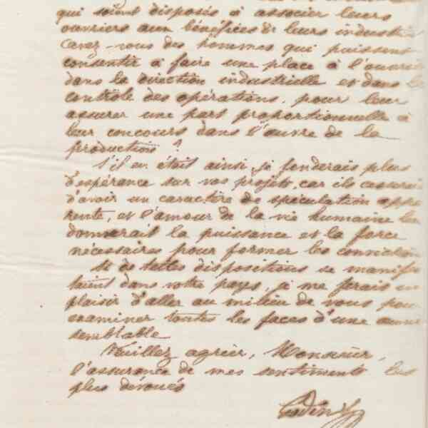 Jean-Baptiste André Godin à monsieur Catalan, 20 octobre 1875