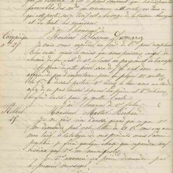 Jean-Baptiste André Godin à monsieur Henin-Cantrel, 25 décembre 1849