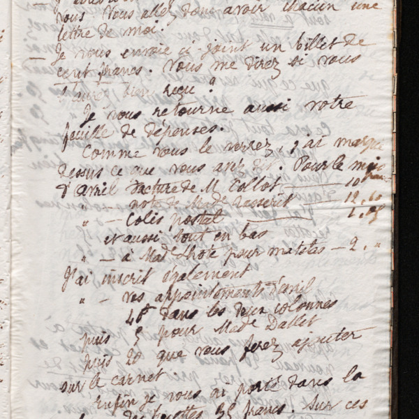 Marie Moret à Élise Pré, 27 avril 1895