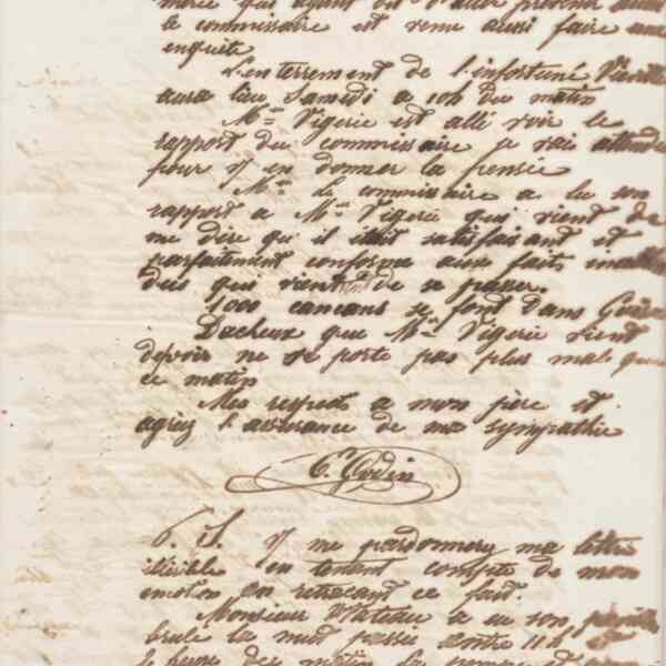 Émile Godin à François Cantagrel, 16 mars 1865