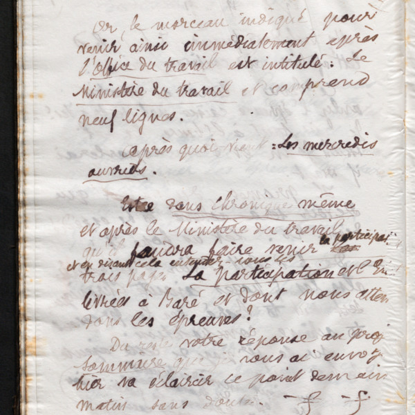 Marie Moret à Jules Pascaly, 19 juin 1891