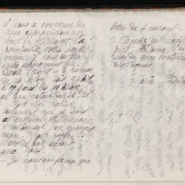 Marie Moret à madame veuve Laporte, 11 août 1897