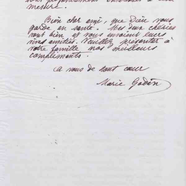 Marie Moret à Alexandre Tisserant, 28 février 1888