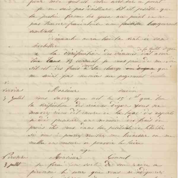 Jean-Baptiste André Godin à monsieur Langlois, 3 [juillet 1849]