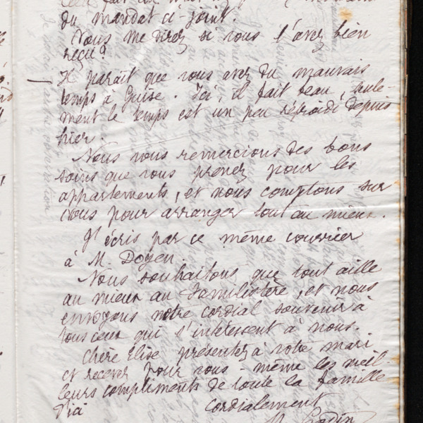 Marie Moret à Élise Pré, 26 janvier 1895