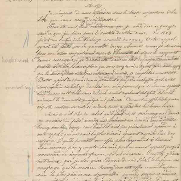 Jean-Baptiste André Godin à La Démocratie pacifique et à l'École sociétaire, 10 juin 1845