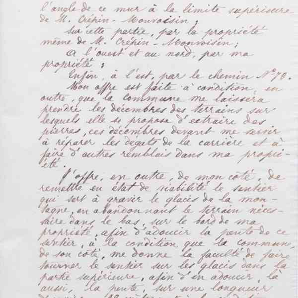 Marie Moret au maire de Lesquielles-Saint-Germain, 30 juin 1885