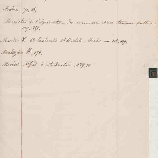 Registre CNAM FG 15 (9) - Index