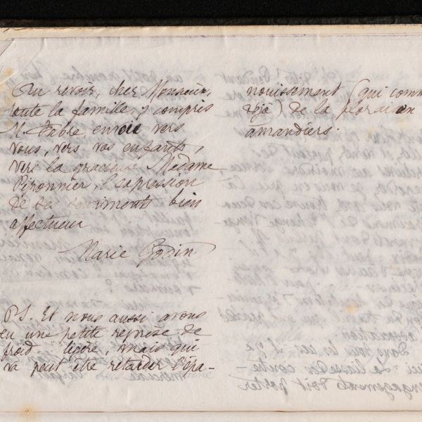Marie Moret à Antoine Piponnier, 4 mars 1896