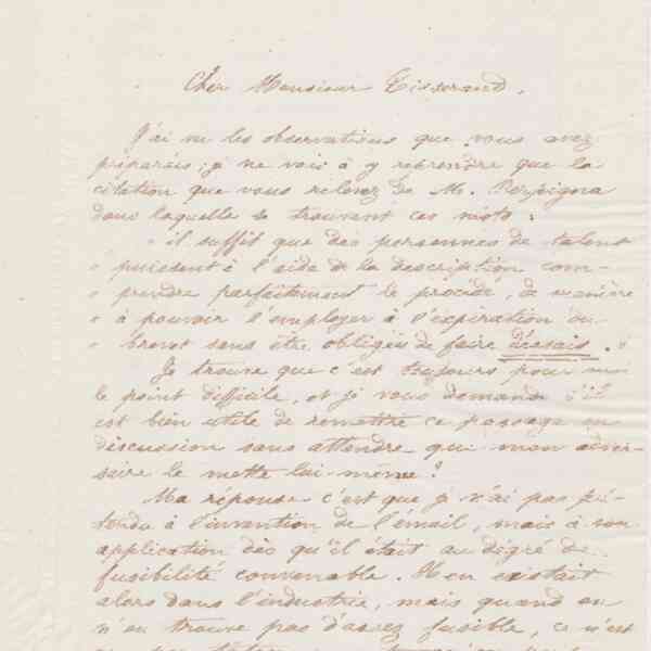 Jean-Baptiste André Godin à Alexandre Tisserant, 7 Août 1873
