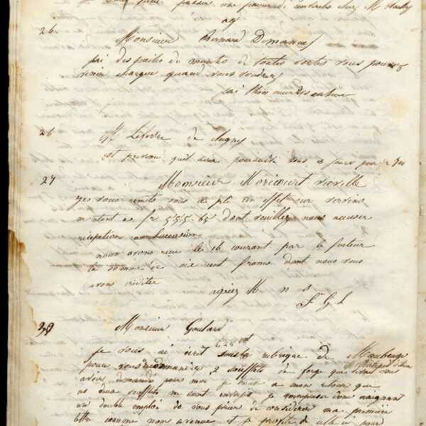 Jean-Baptiste André Godin à monsieur Lefèvre, 26 [août 1846]