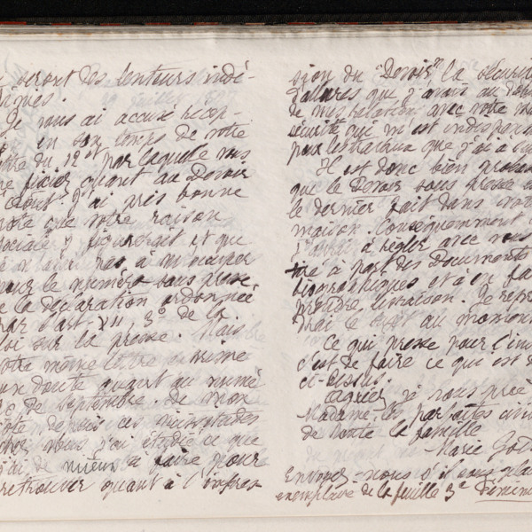 Marie Moret à madame veuve Laporte, 26 juillet 1897