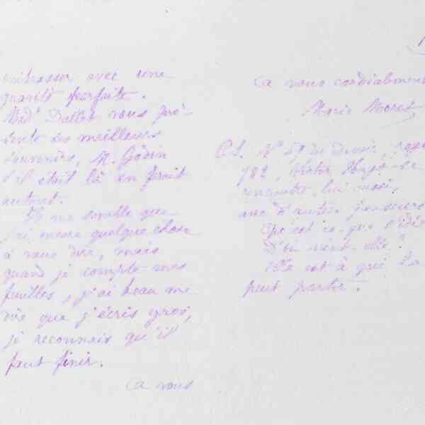 Marie Moret à Antoine Massoulard, 26 août 1879