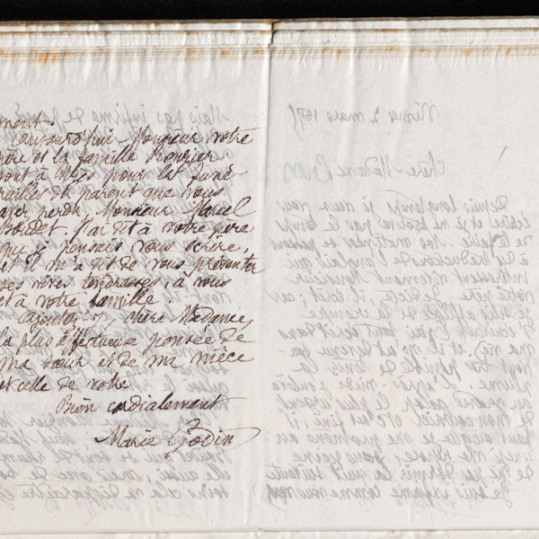 Marie Moret à Juliette Cros, 2 mars 1895