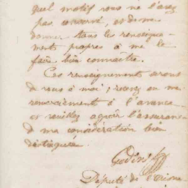 Jean-Baptiste André Godin à messieurs Festugière, 5 décembre 1872