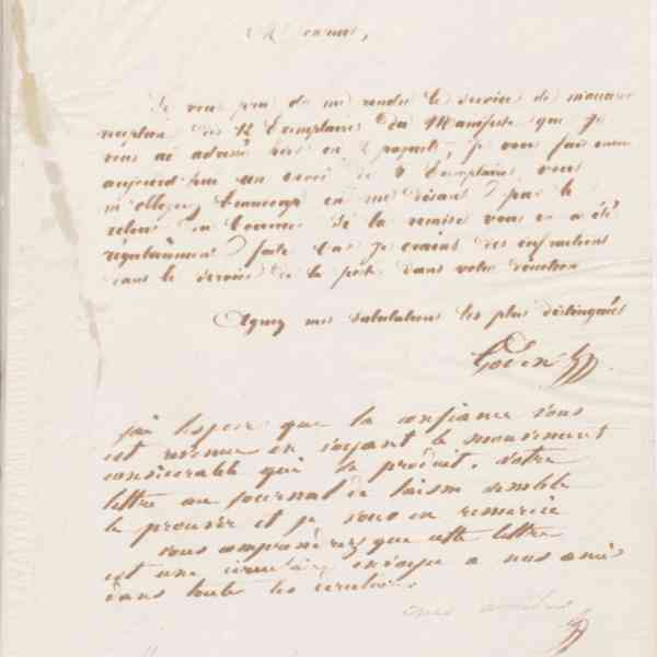 Jean-Baptiste André Godin à Alexandre Chaseray, 2 mai 1869