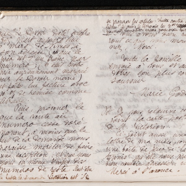 Marie Moret à Henri Buridant, 6 mars 1896