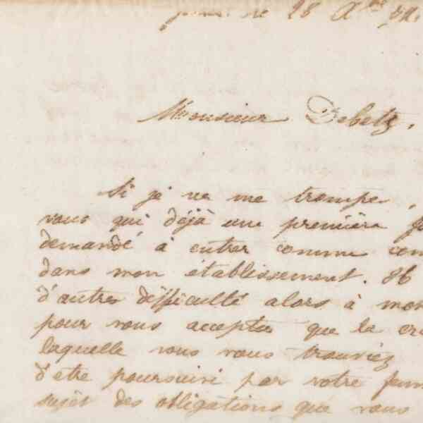 Jean-Baptiste André Godin à monsieur Debetz, 28 décembre 1872
