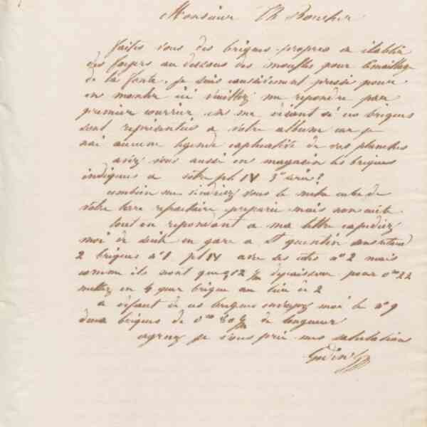 Jean-Baptiste André Godin à monsieur Th. Boucher, 20 octobre 1862