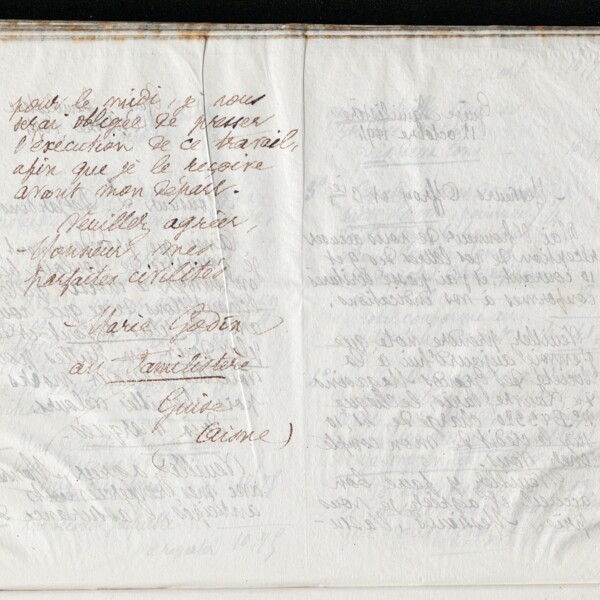 Marie Moret à Henry Herth, 11 octobre 1894