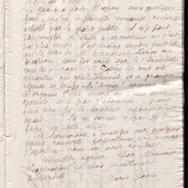 Marie Moret à Jules Delbruck, 16 décembre 1892