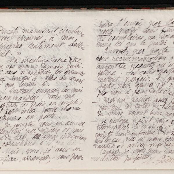 Marie Moret à monsieur Chastanier, 1er septembre 1897