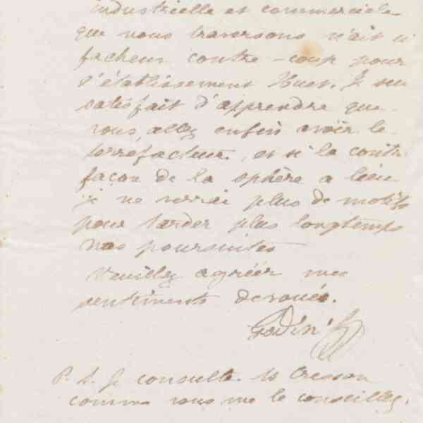 Jean-Baptiste André Godin à Alphonse Grebel, 7 décembre 1873