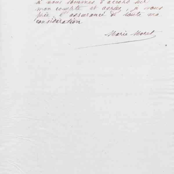 Marie Moret à Offroy et Cie, 17 mai 1885