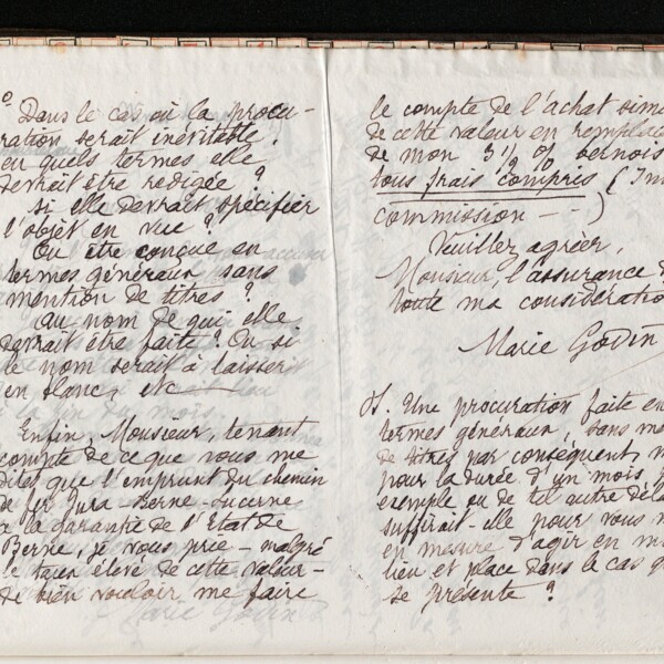 Marie Moret au directeur de la Banque cantonale de Berne, 5 mai 1895