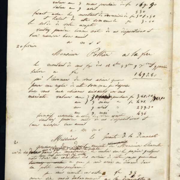 Jean-Baptiste André Godin à monsieur Laplace-Borgnet, 20 février [1846]