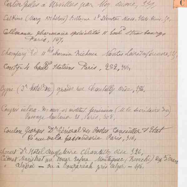 Registre CNAM FG 42 (7) - Index