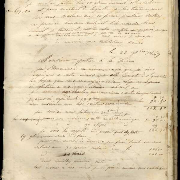 Jean-Baptiste André Godin à monsieur Coroze-Cardot, 17 décembre 1843
