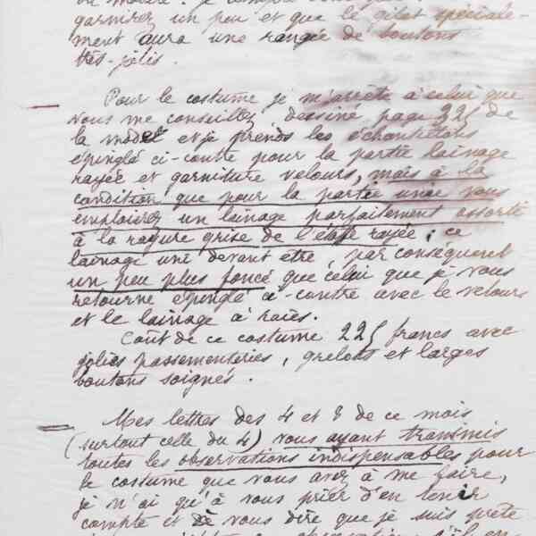 Marie Moret à madame Coussinet, 17 avril 1887