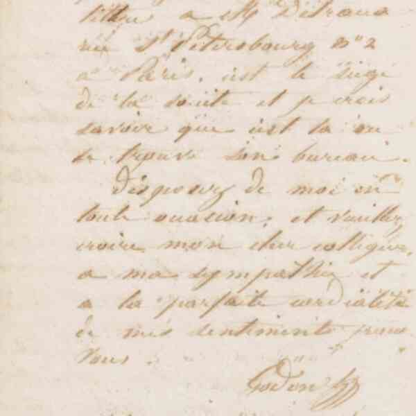 Jean-Baptiste André Godin à Charles Raymond La Croix de Chevrières comte de Saint-Vallier, 10 avril 1872