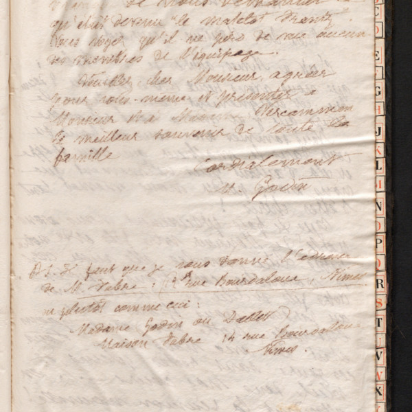 Marie Moret à monsieur E. Martens, 1er décembre 1892