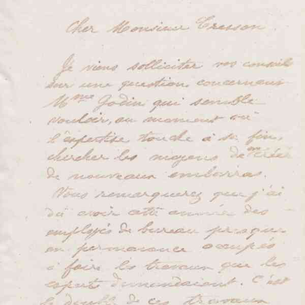 Jean-Baptiste André Godin à Guillaume Ernest Cresson, 17 novembre 1873