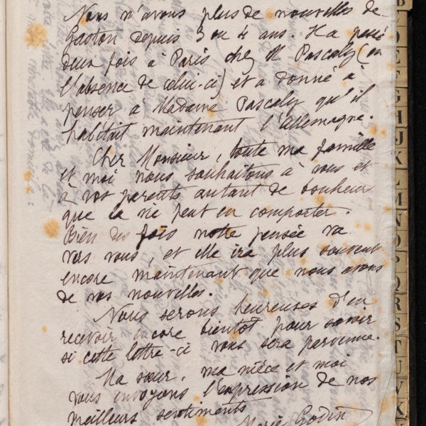 Marie Moret à Alexandre Antoniadès, 1er février 1897