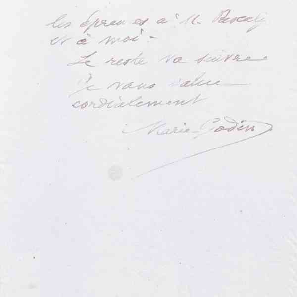 Marie Moret à Jules Édouard Baré, 9 février 1890