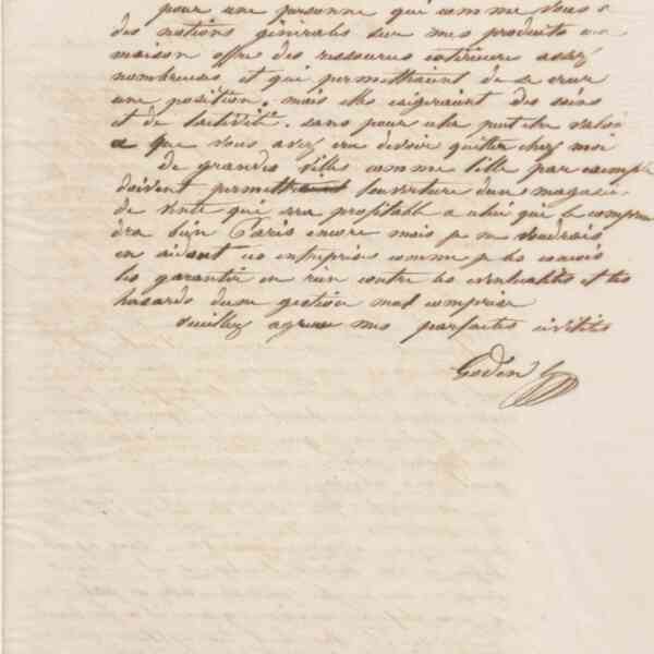 Jean-Baptiste André Godin à monsieur Dolot, 7 août 1861