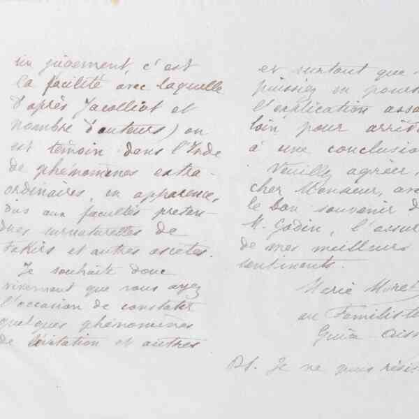 Marie Moret à Harold Cox, 17 avril 1886