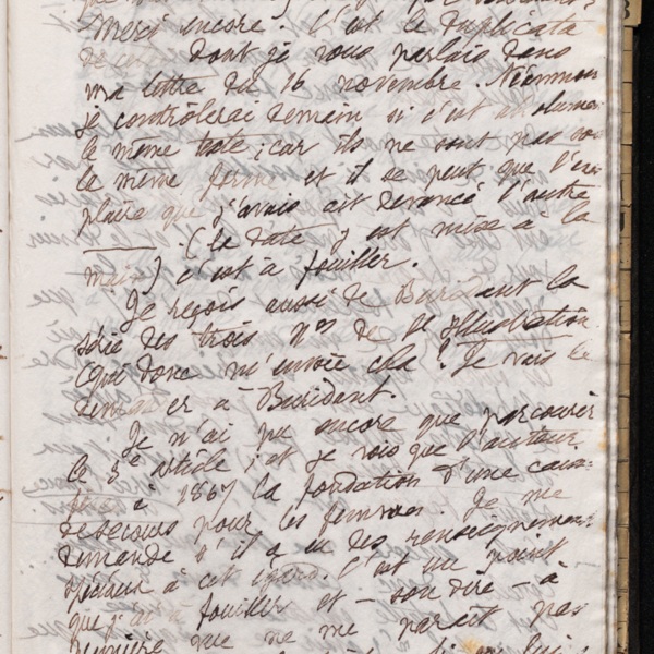 Marie Moret à Antoine Piponnier, les 4 et 6 décembre 1896