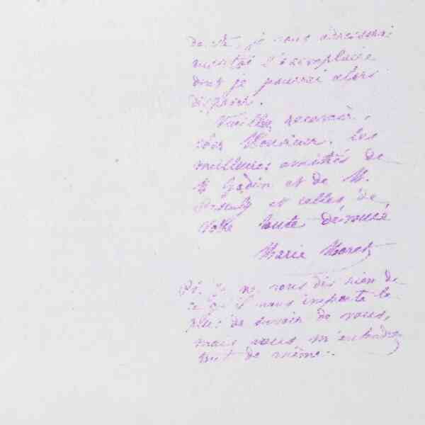 Marie Moret à Auguste Fabre, 30 mars 1880